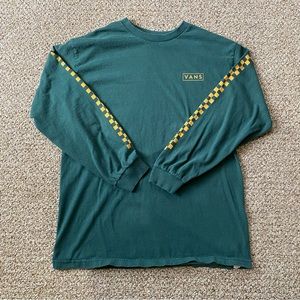 Long sleeve dark green Vans tshirt